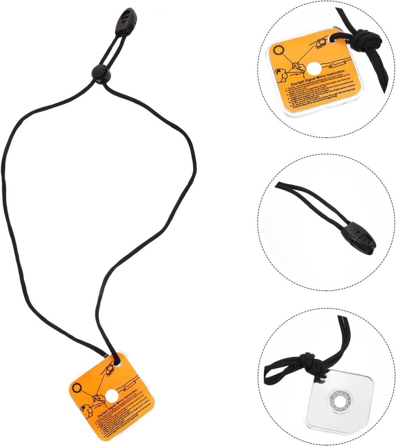 BESPORTBLE Reflective Signal Mirror for Emergency Use Lightweight Acrylic Survival Reflector Mirror for Outdoor