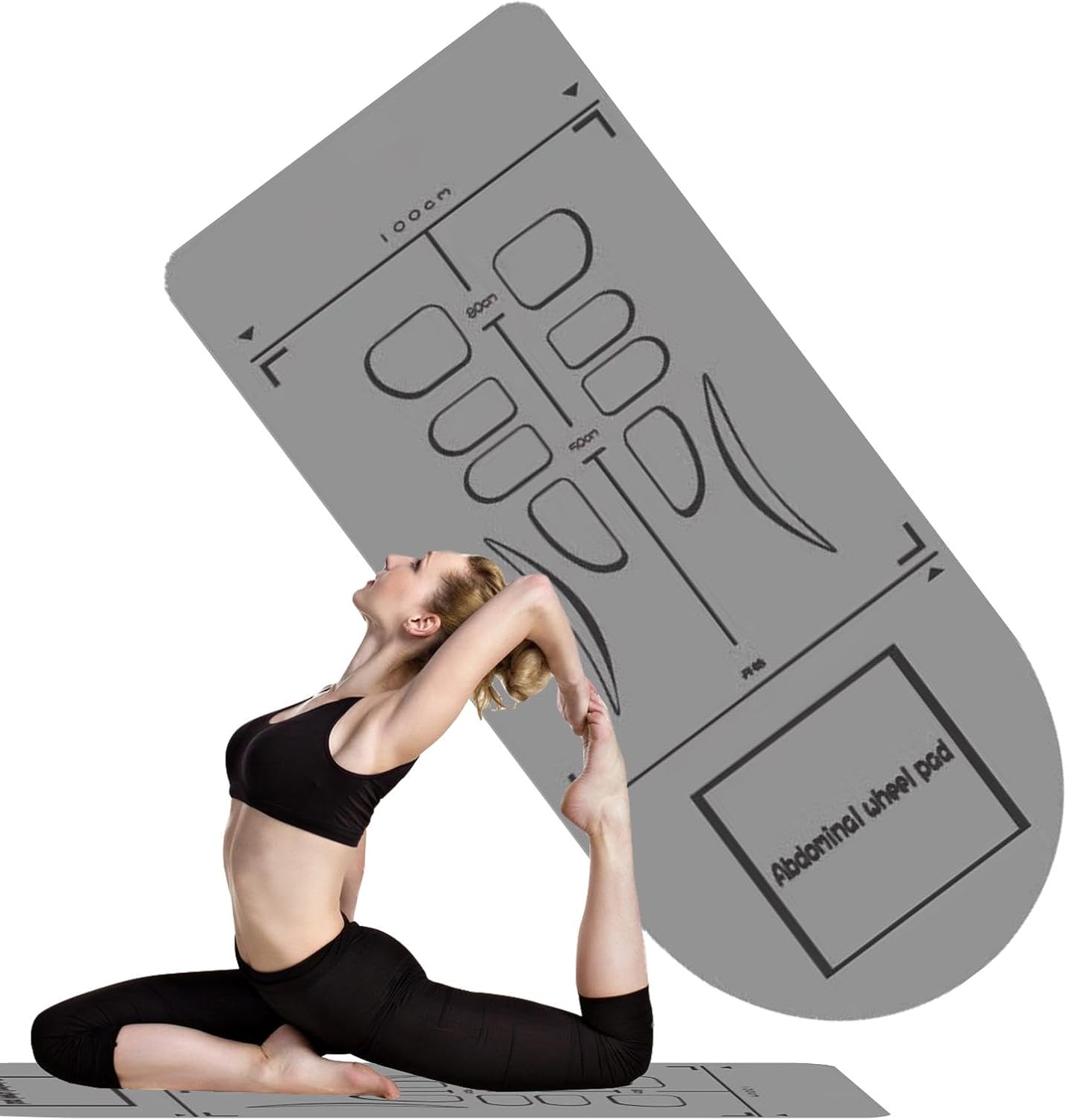 Yoga Pilates Mat, Skipping Exercise Mat, Fitness Gear Mat, Home Workout Pad, Portable Knee Mat, Thick Gym Pad, Workout Mat, Non Slip Fitness Mat, Multi-Purpose Gym Mat, Ab Workout Pad Knee Support