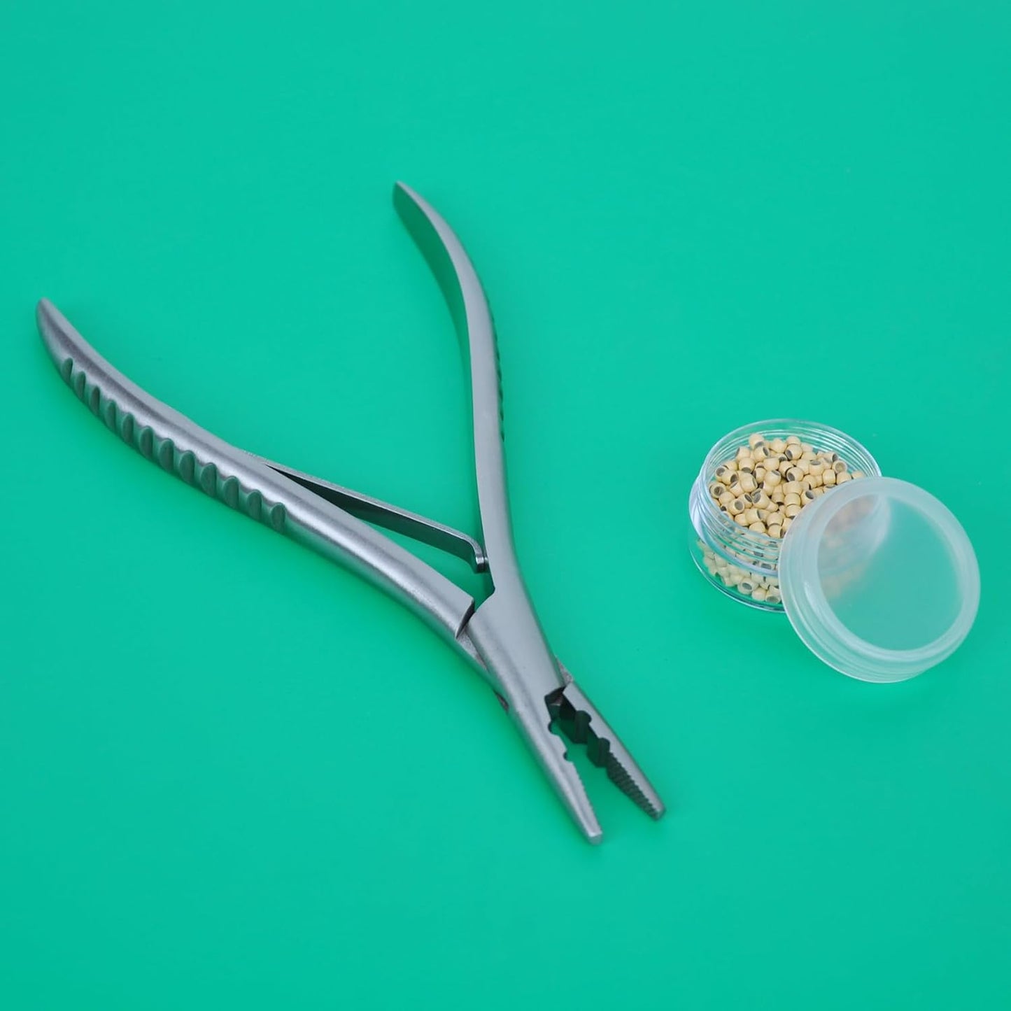 Stainless Steel Silver Hair Extension Pliers With 2 holes Multi Functional Hair Extension Tool For Hair Remove Micro Ring Loop