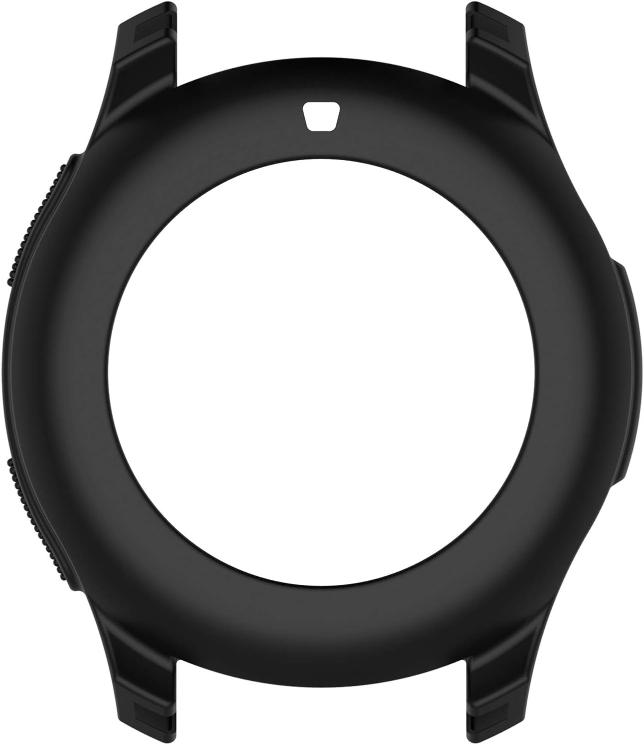 NUHFUFA Silicone Protective Case for Samsung Galaxy Watch 46mm SM-R800 and Gear S3 Frontie Smartwatch Soft Skincare Silicone Watch Shell (Black)