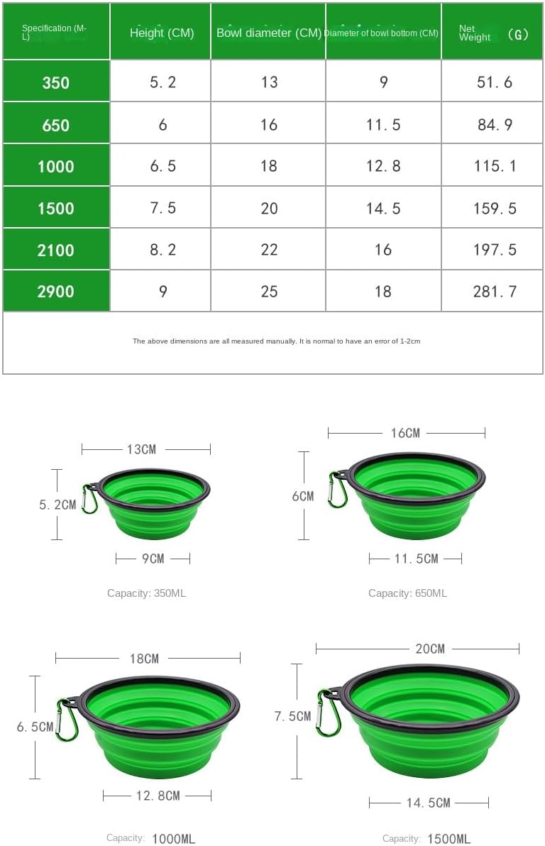 Collapsible Dog Bowls for Travel,Dog Portable Water Bowl for Dogs Cats Pet Foldable Feeding Watering Dish for Traveling Camping Walking (Pink,350ml)