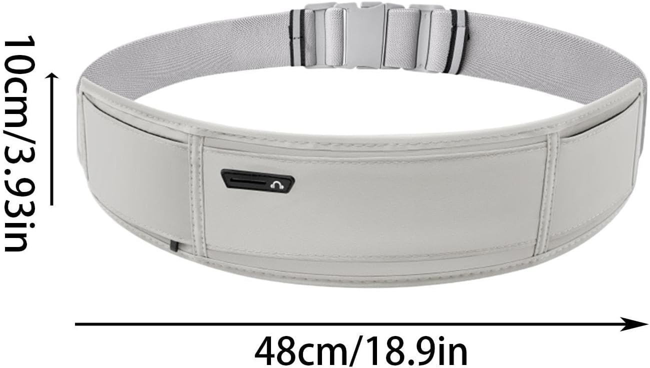 Running Phone Belt, Breathable Fanny Bag, 18,9 x 3,93 in Workout Gear, Adjustable Fit Fitness Waist Pouch, Water Bottle Holder for Athletes, Adventurers, Esercizio, grigio, Se référer au descriptif,