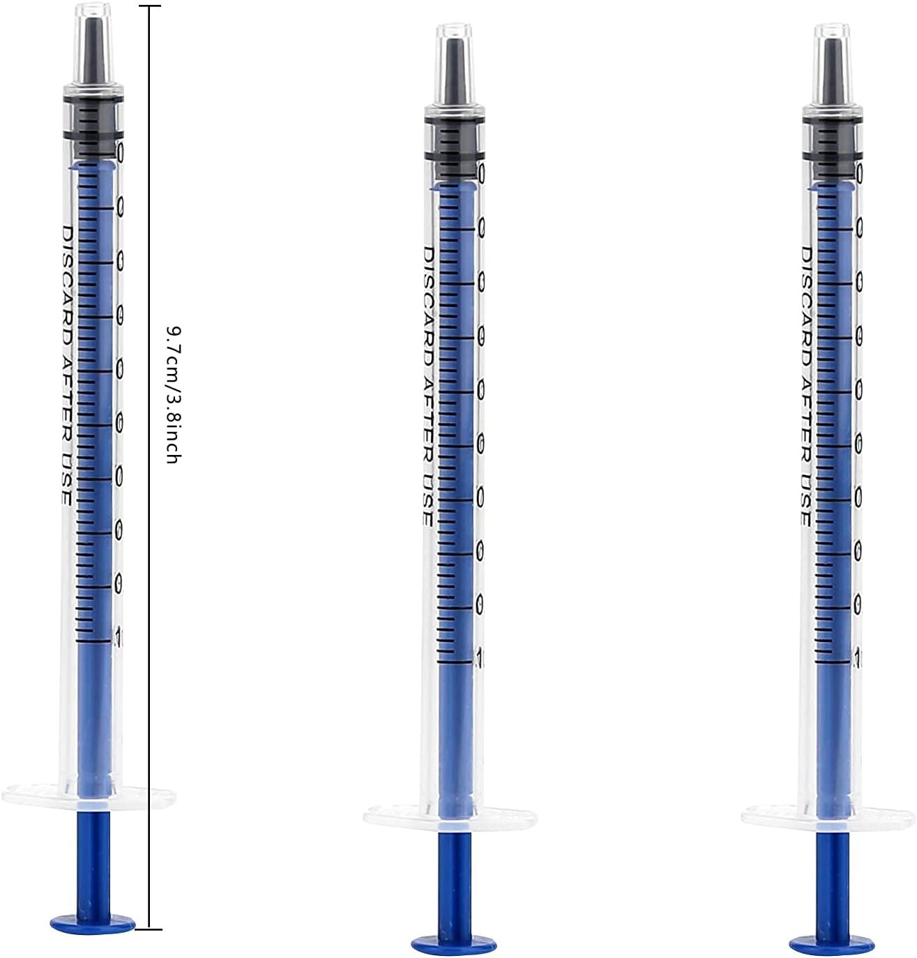 10Pcs 1ml Plastic Syringe Measuring Syringe Reusable Syringes Without Needle Colostrum Syringe Sterile for Baby Medicine Pets Feeding Watering Pipette Shooters Glue Applicator Oil Liquid Scientific