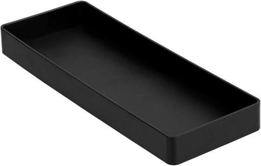 Amazon Basics Plastic Desk Organizer - Half Accessory Tray, Black