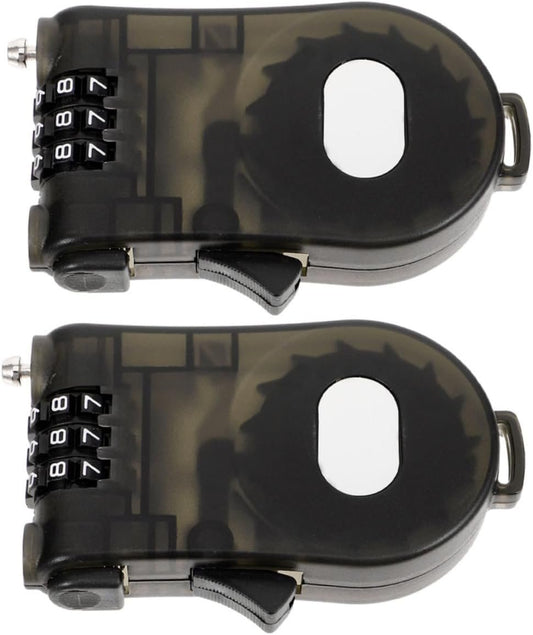 ARTSEWPLY 2Pcs Retractable Cable Lock for Suitcase Adjustable Combination Luggage Lock for Travel Wardrobe and Closet Security Lightweight Durable Theft Protection