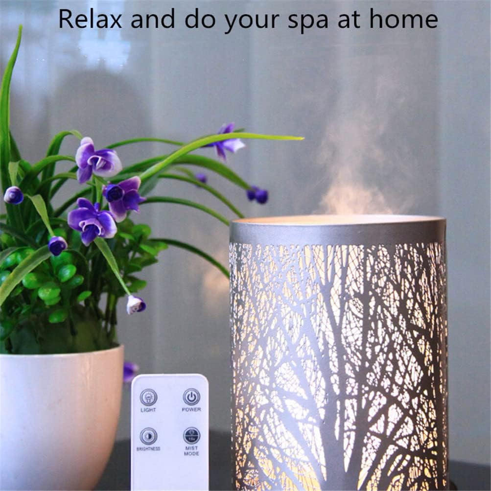 Air Humidifier Forest Aroma Diffuser 100ml Electric Essential Oil Diffuser Bedroom Warm Light Desktop Air Humidifier Remote Control for Bedroom, Study, Office, Living Room, Bathroom, Yoga, SPA