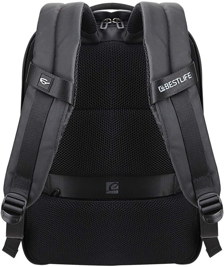BESTLIFE Unisex-Adult (Luggage only) Briefcase Laptop Backpack for 15.6" with Security Features + USB Connector, Black, One_Size