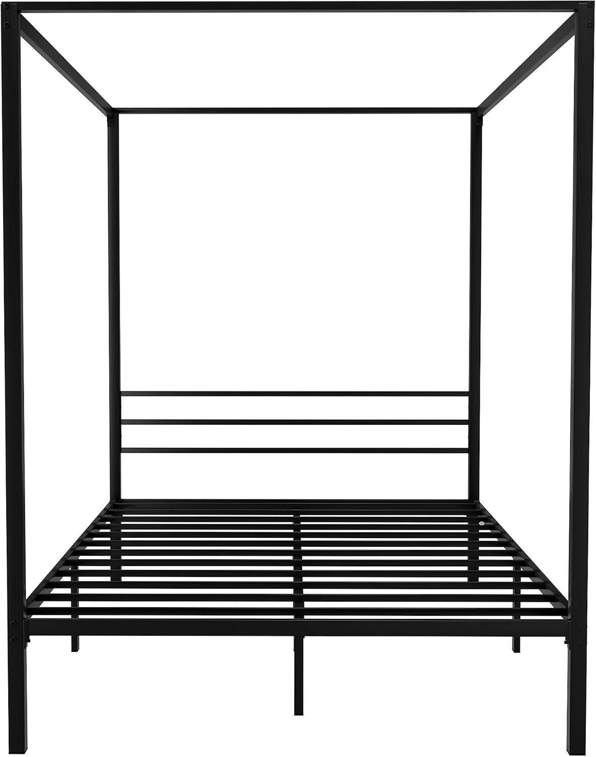 Artiss Double Metal Bed Frame with Headboard(Base Only), Metal Platform Bed with Easy Assembly, 300kg Capacity Heavy-Duty Metal Slats with Under Bed Storage for Master Bedroom/Guest Room, Black
