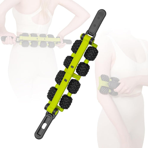 CSGGJR 8-Roller Detachable Fascia Massage Stick – Deep Tissue Massager for Back, Arms, Legs & Abdomen – Full Body Fascia Blasting Tool for Muscle Recovery, Circulation Boost & Cellulite Reduction