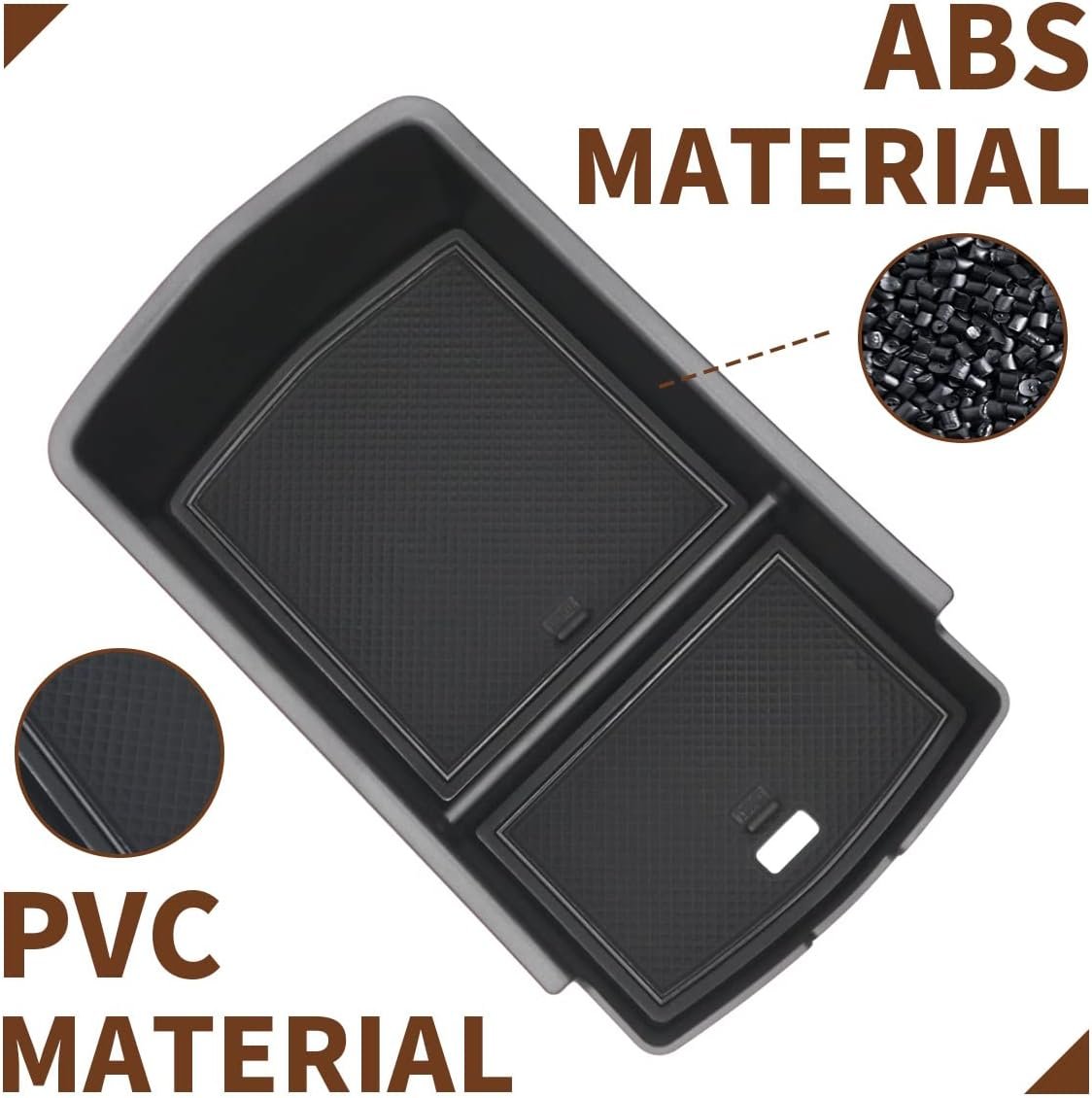 Muslogy for 2023 2024 2025 VW ID.4 ID6 Storage Box Organizer Center Console Tray Interior Accessories Compatible with Volkswagen ID4 ID.6 (2023+ Center Console Tray)