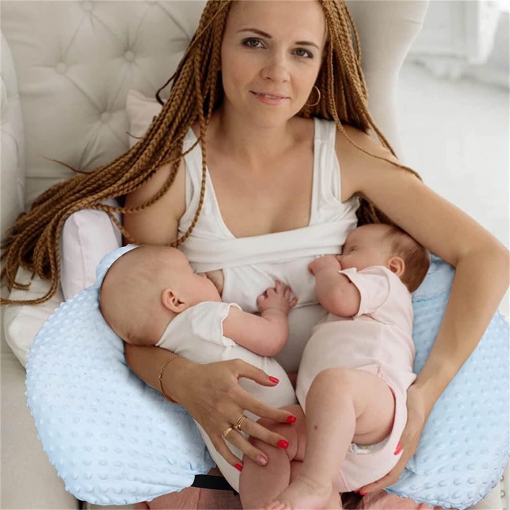 Multifunctional Maternity Breastfeeding Pillow Twins Nursing Support Pillow for Pregnant Women Newborn Feeding Bed Artifact (White)