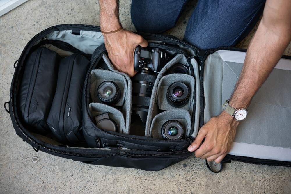 Peak Design Camera Cube, Medium, Custom Organization and Protection, Weatherproof Shell with Foam Sub-Lining, FlexFold Dividers Included, Camera Bag Insert Compatible Travel Bags