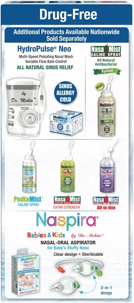 NeilMed Sinus Rinse All Natural Relief Premixed Refill Packets 100 Count (Pack of 1)