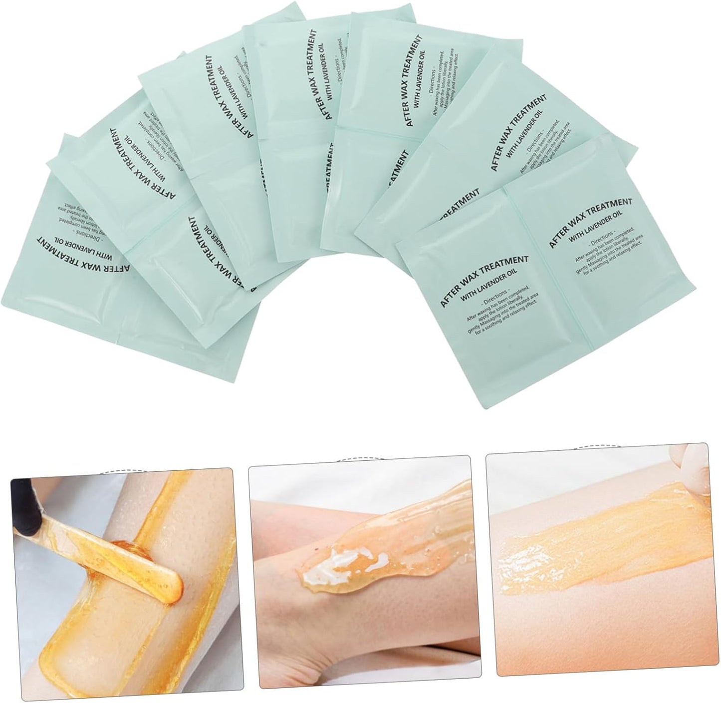 Beavorty 20pcs Post Waxing Essentials Oil Remover Wipes after Wax Remover Waxing Oil Wipes Soft Wax Cleaning Pad