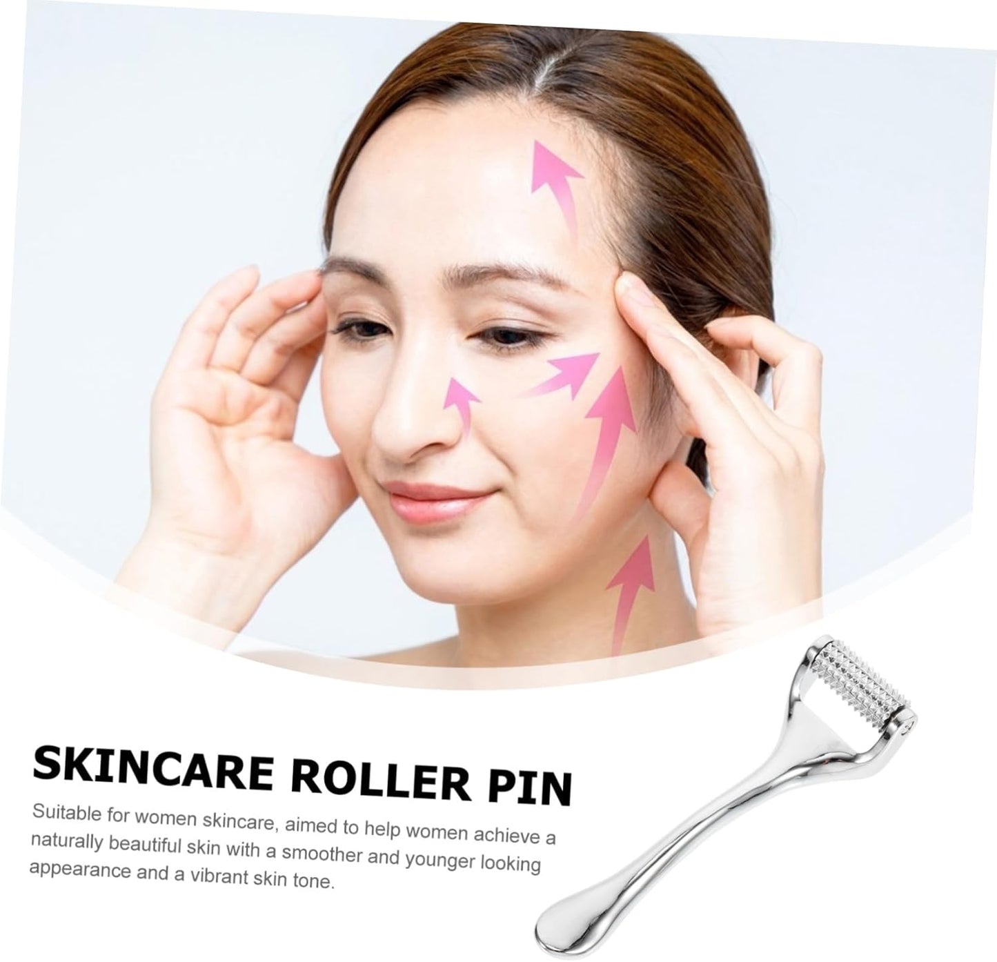 Baluue 1 Pc Beauty Wrinkle Remover Stretch Marks Massager Beuty Epilskin Derma Zinc Alloy Pin A for Skin Care Silver