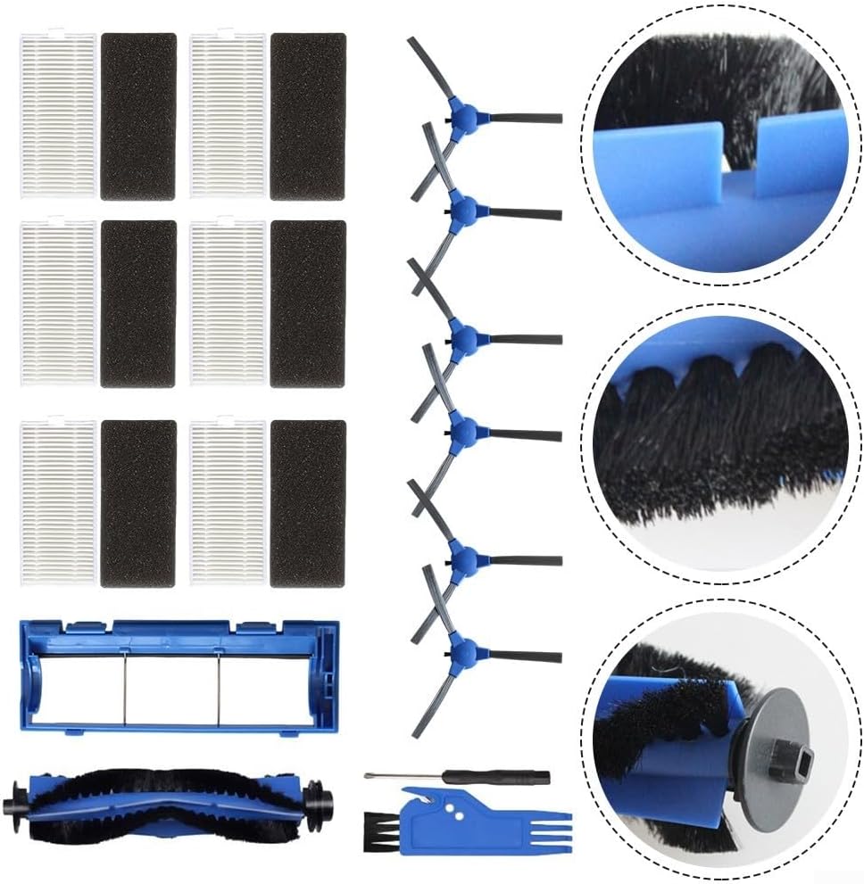 Cleaning Essentials Filtri e spazzole per modelli di robot aspirapolvere Amarey compatibili con A800, A900, A980 e Robocist 850