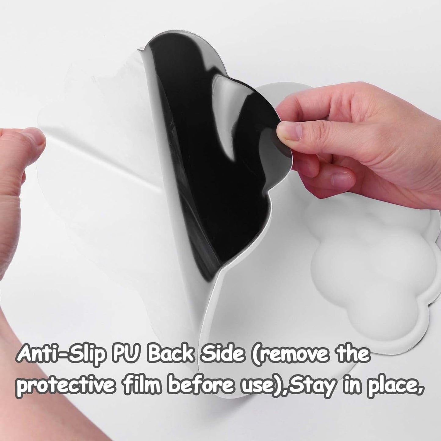 Juome Mouse Cloud Wrist Rest Pad, Ergonomic Mouse Pad with Memory Foam, Cute Mouse Pad Wrist Support for Computer, Laptop, Mac, Gaming, Home Office (White)