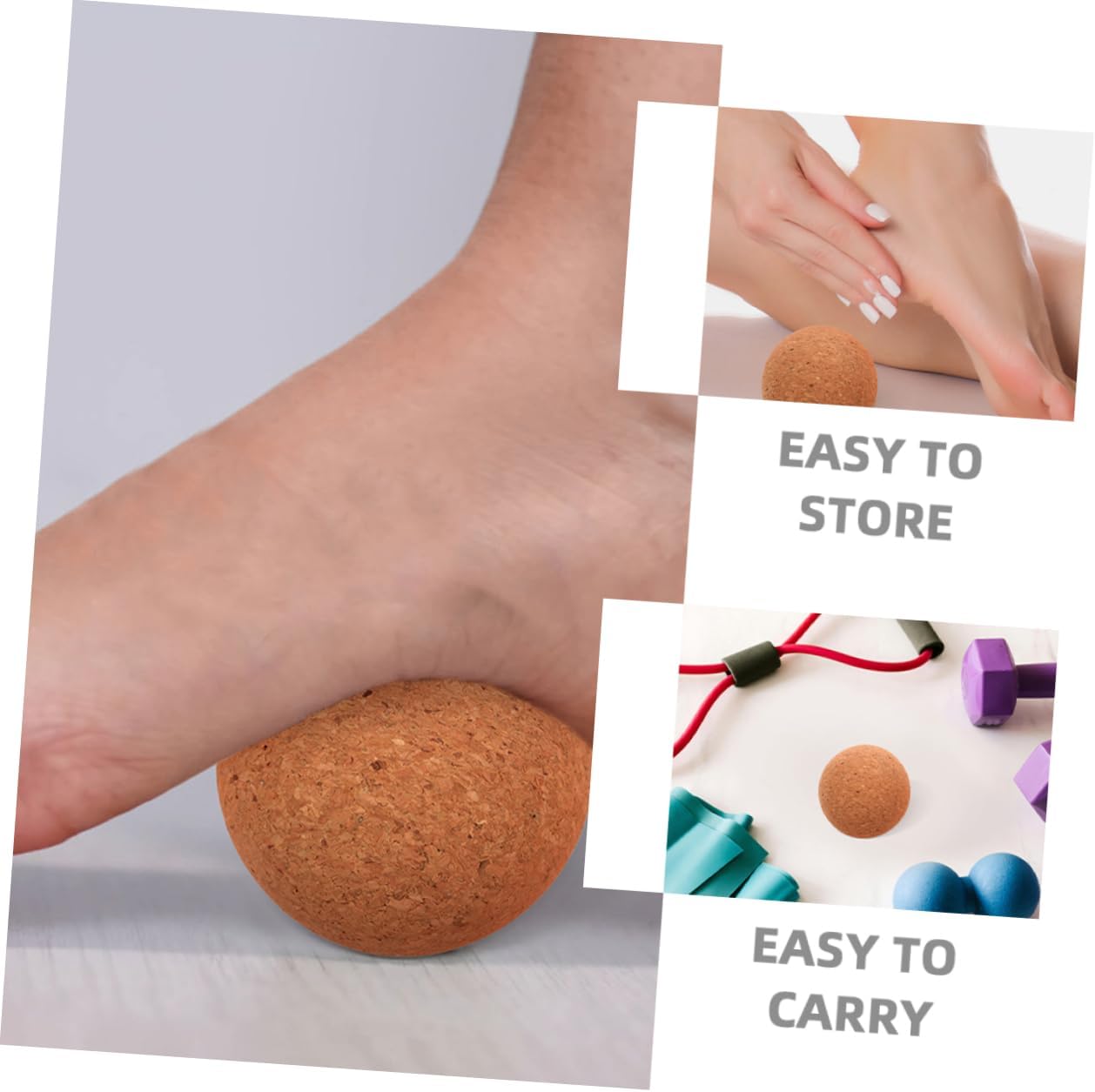 Mipcase palla da yoga muscolare per massaggio in sughero palla da massaggio in sughero palline da massaggio accessori per massaggi palla massaggiatore trucioli di sughero