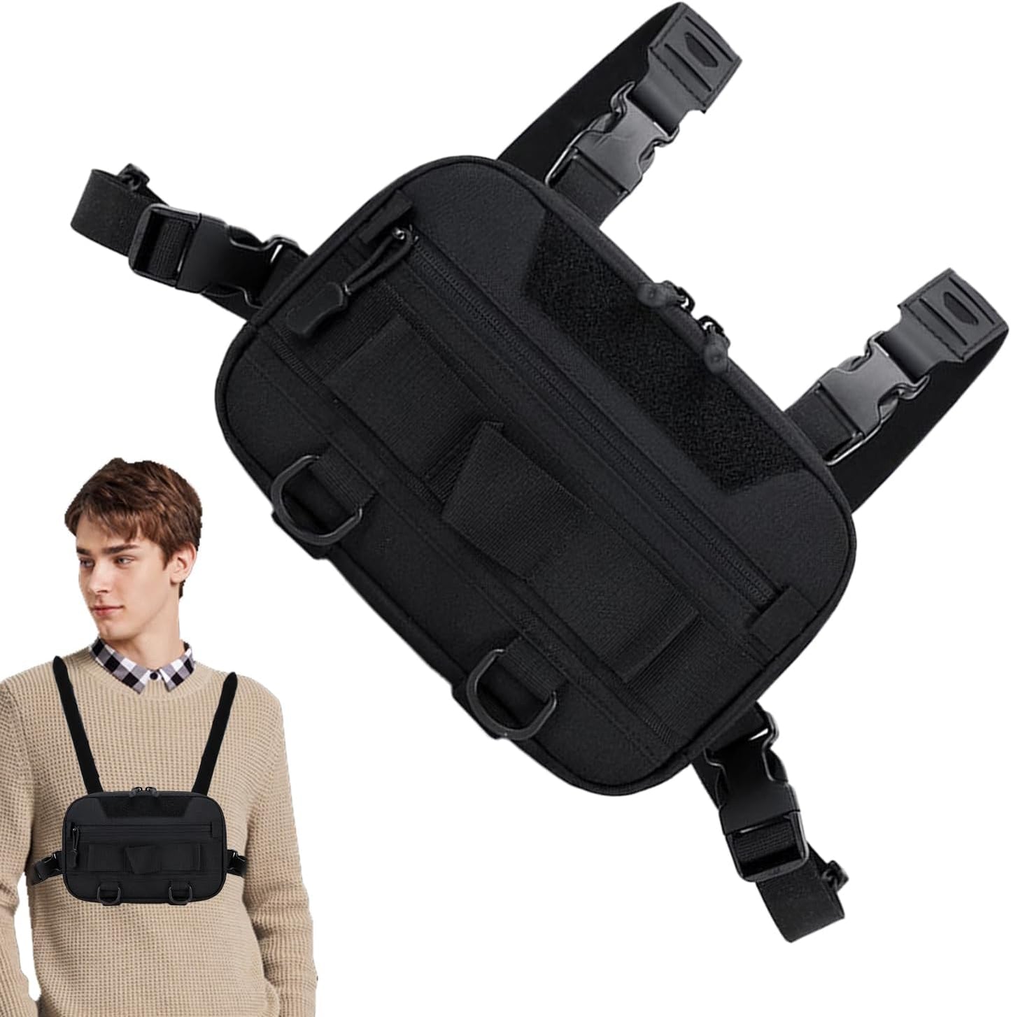 Generico Chest Bag, Waterproof Fishing Tackle Backpack, 25x15x6cm, Large Capacity Outdoor Gear, Lightweight Portable Storage for Running, Hiking, Camping, Travel, Adventure, Daily Utility