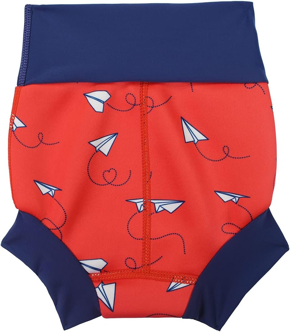 Splash About Happy Nappy Swim Diaper Paper Planes Red, 12-24 Months