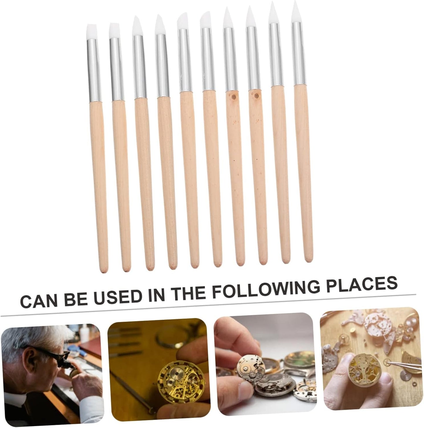 HIAKDOFT 10Pcs Portable Watch Cleaning Pens Professional Dial Cleaner Tool for Watch Repair Material Essential Accessory for Watchmakers and Enthusiasts