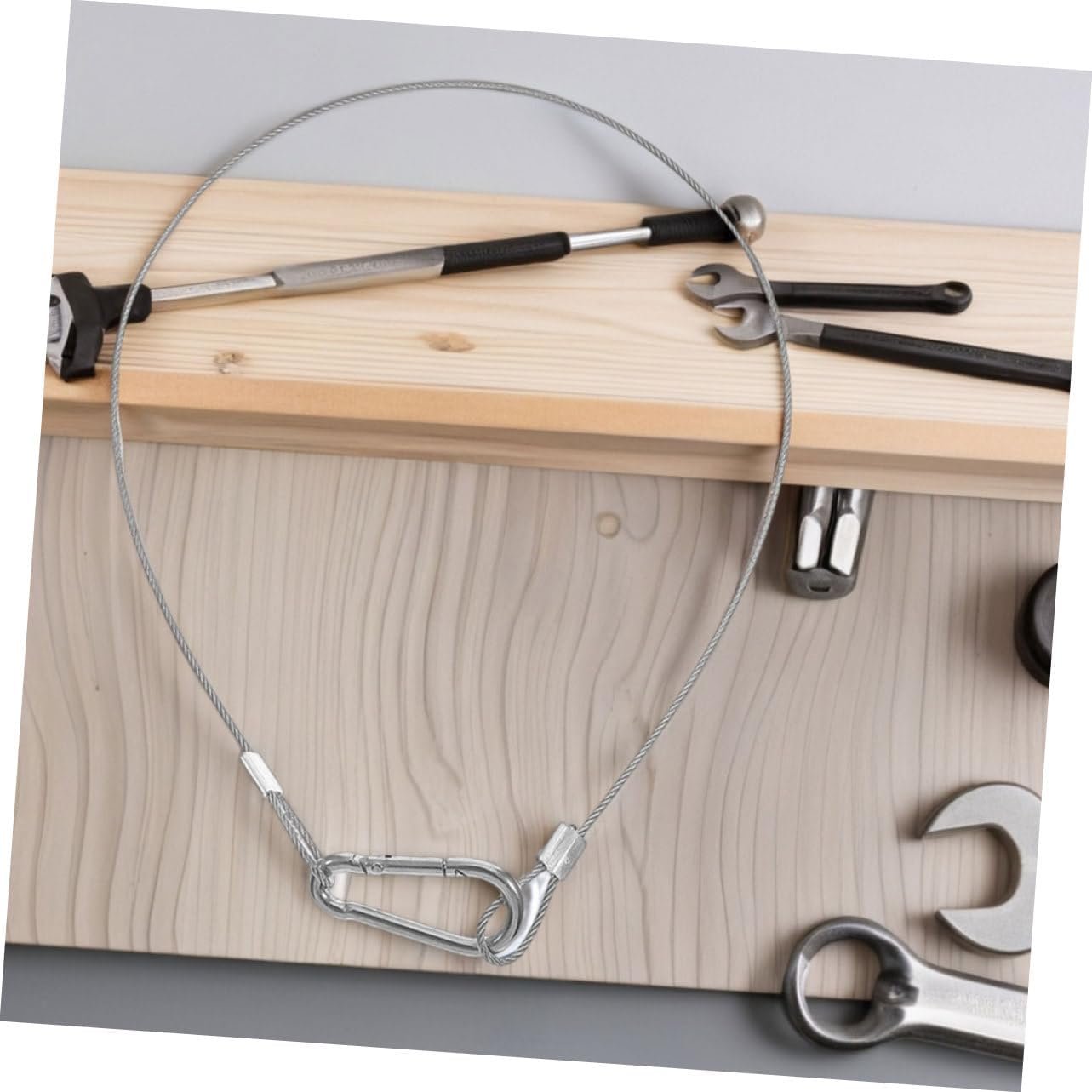 Ciieeo Adjustable Security Cable Buckle 4pcs Heavy Duty Cable Lock Luggage Lock Stage Lights Plant Lights 2.0mm 3.