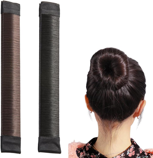 2 Pieces Easy Hair Buns, French Twist Hair Accessories Donuts Magic Bun Maker for Girls and Women