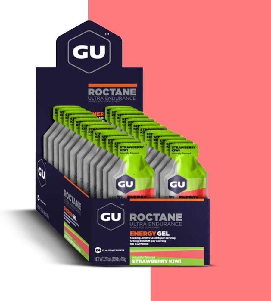 GU ENERGY Roctane Ultra Endurance Energy Gel, Strawberry Kiwi, 24-Count
