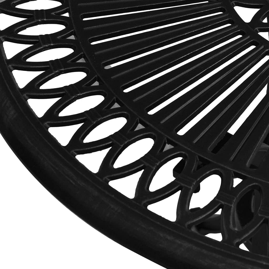 vidaXL Garden Table Outdoor Patio Yard Backyard Restaurant Kitchen Dining Dinner Table Desk Stand Furniture Black 62 cm Cast Aluminium