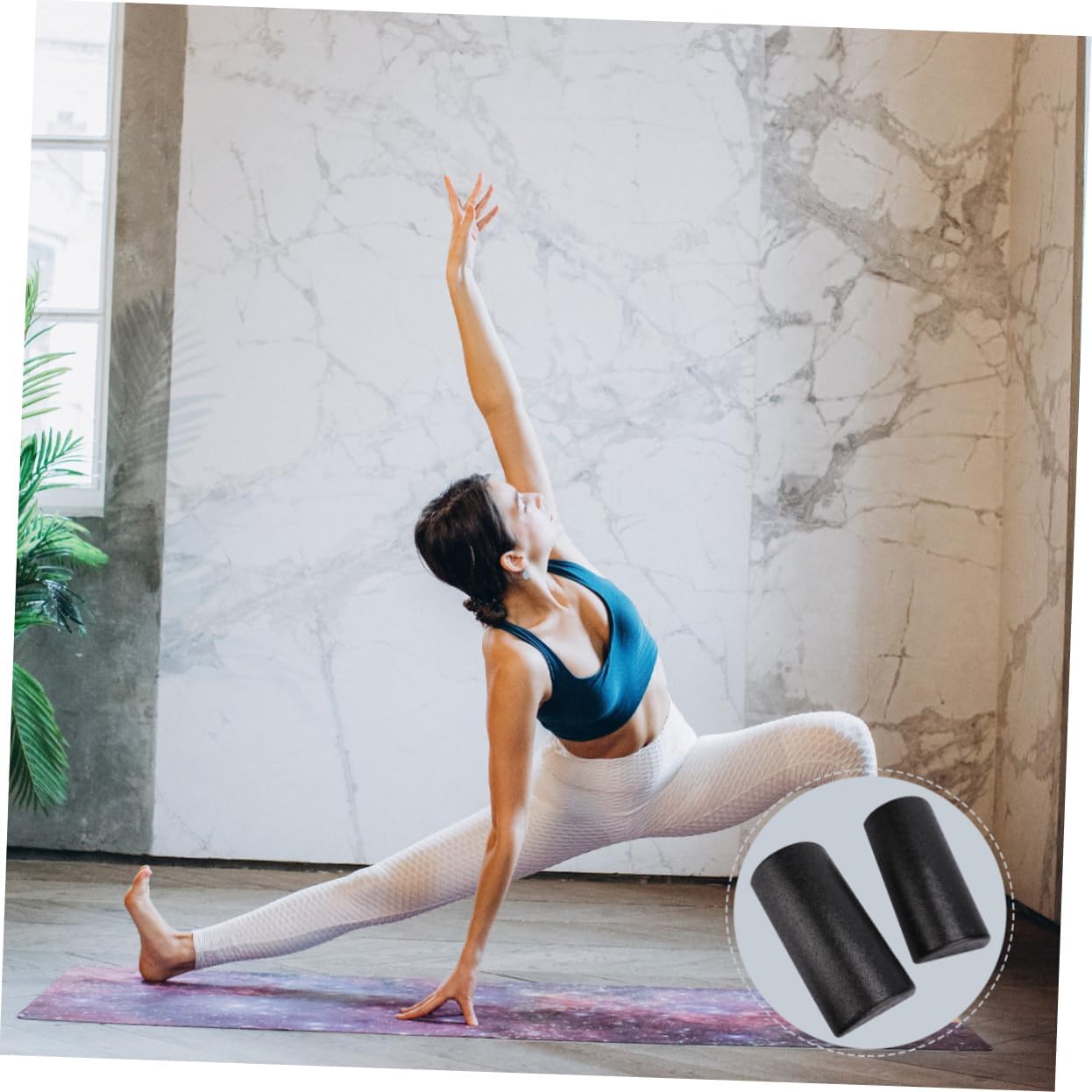 Toyvian 2 Pezzi Roller Yoga Massaggiatore Muscolare per Stretching e Recupero Post Allenamento Accessorio per Rilassamento e Articolare