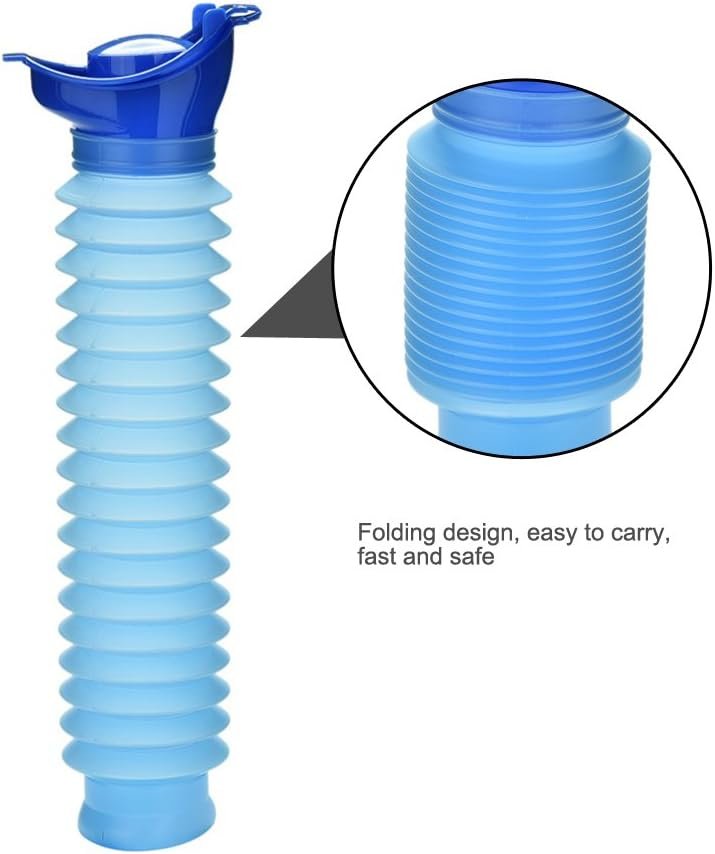 OUTFANDIA Emergency Urinal 750 ML,Portable Mini Outdoor Camping Travel Shrinkable Personal Mobile Toilet Potty Pee Bottle for Kids Adult