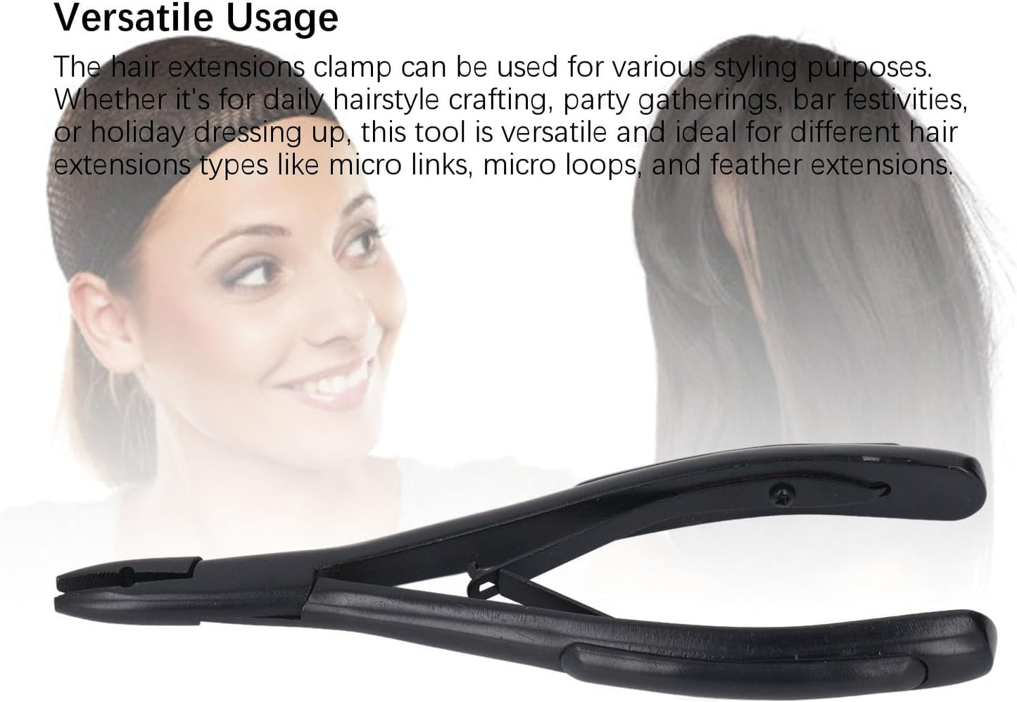 Hair Extension Pliers, Hair Extension Tools, Plier For Micro Nano Ring, Fusion Hair Extensions Plier Stainless Steel Hair Extensions for Micro Links Micro Loops