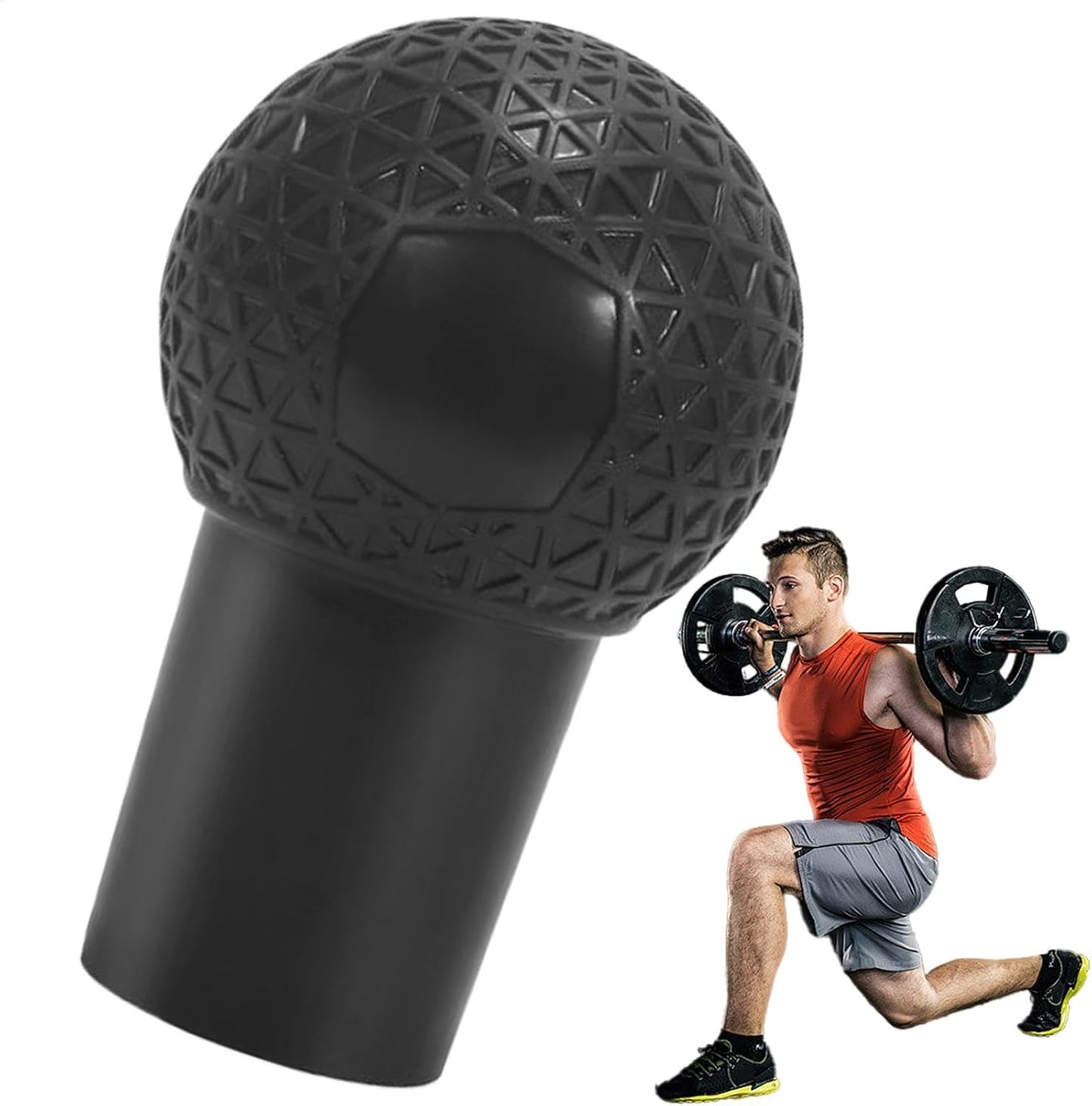 Barbell Row Attachment, Heavy Duty Barbell Gym Equipment, 360 Degree Rotation Design, Home Workout Accessory, Strength 6.5x3.94 Inches, Fitness Exercise Gear**