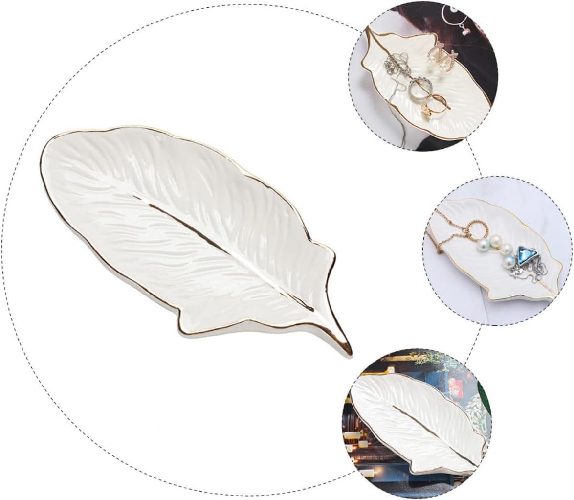 DEARMAMY Storage Tray of 1 Piece Ceramic Case Beautiful Desktop Decor