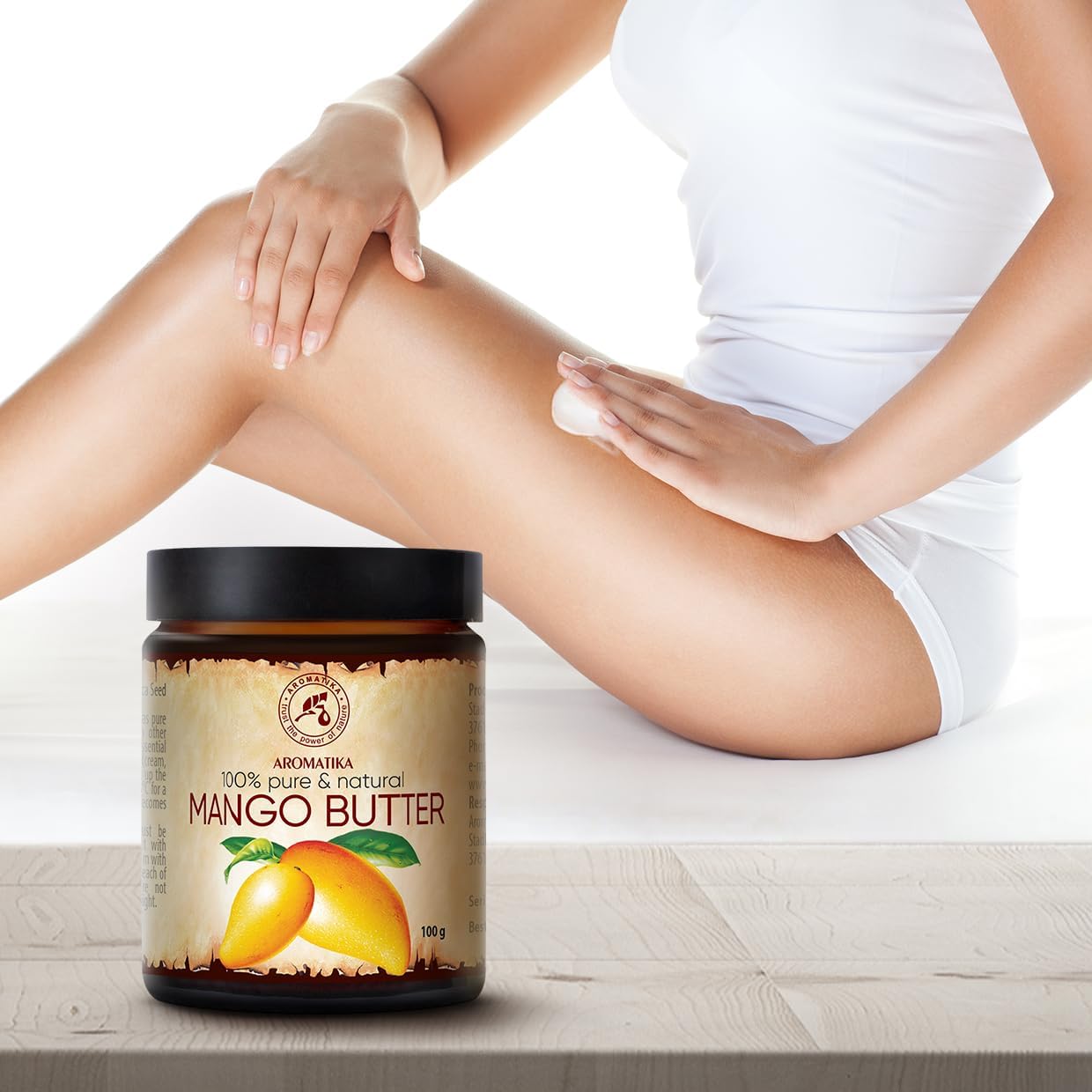 Mango Butter 100 g - Mangifera Indica - Indonesia - 100% Natural and Pure - Refined - Intensive Care for the Body - Hair and Skin - Nail Care - Hands - Lips - Massage - Cosmetics
