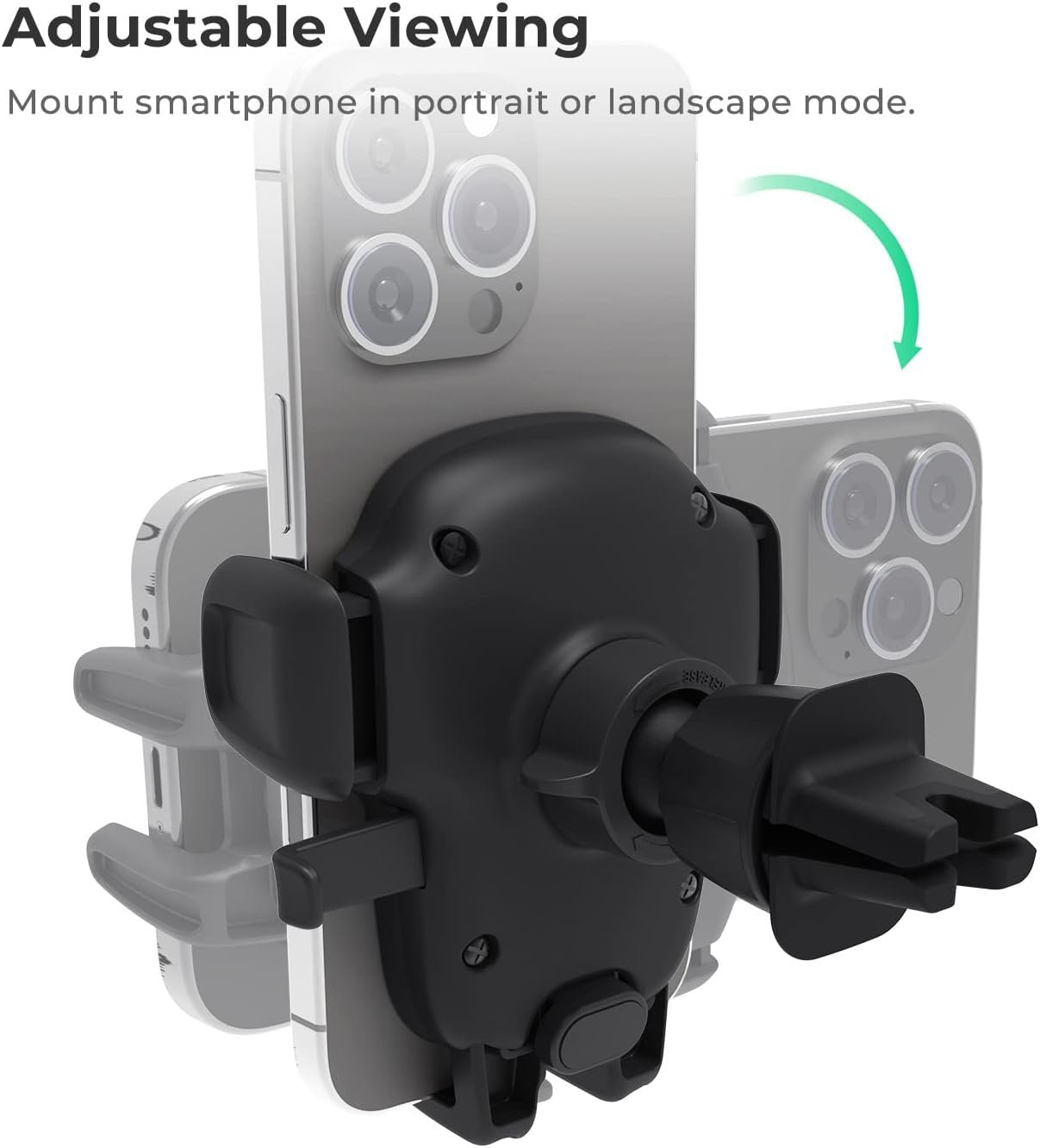 iOttie Easy One Touch 5 Air Vent Universal Car Mount Phone Holder W/Flush Mount for iPhone, Samsung, Moto, Huawei, Nokia, LG, Smartphones
