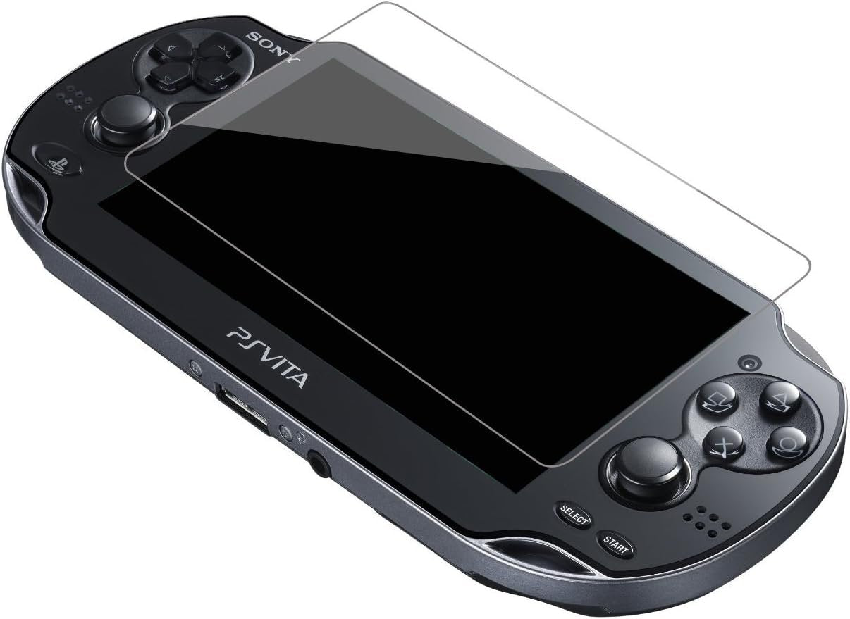 (4-Pack) Screen Protectors for Sony PlayStation Vita 1000 with Back Covers, Akwox 9H Tempered Glass Front Screen Protector and HD Clear Crystal PET Back Screen Protective Film for PS Vita PSV 1000