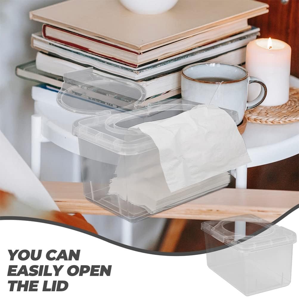SUPVOX 2pcs Wipes Dispenser with Sealed Ring Reusable Wipe Holder for Nursery Ergonomic One-handed Use Multifunctional Box for Bathroom and Home