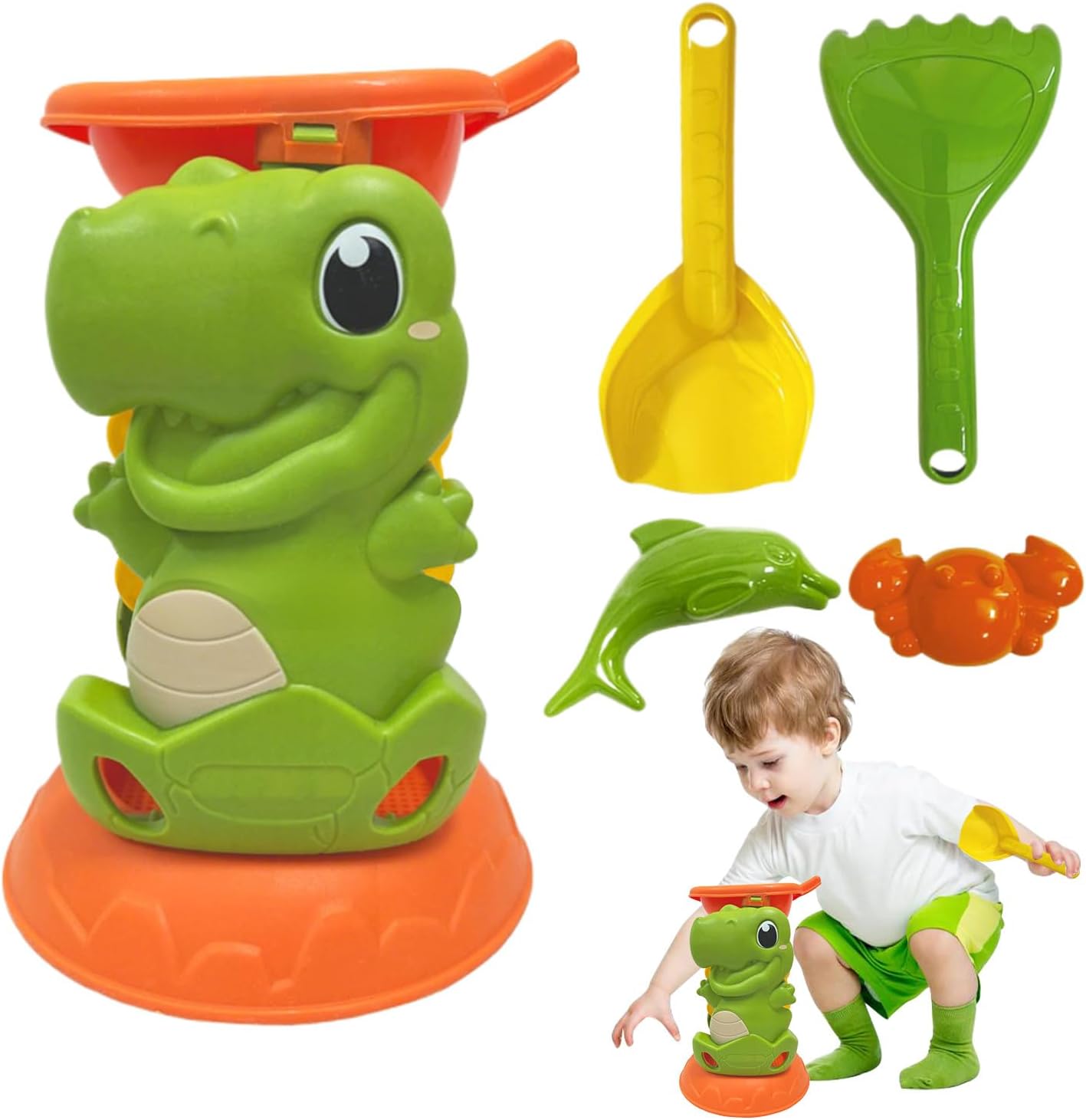 Iouyjiu Sandbox Play Game, Outdoor Water Park Toys, Pool Party Sand Toys with Sturdy and Safe Materials for Outdoor Activities and Exploration in Toddler, 1 Set