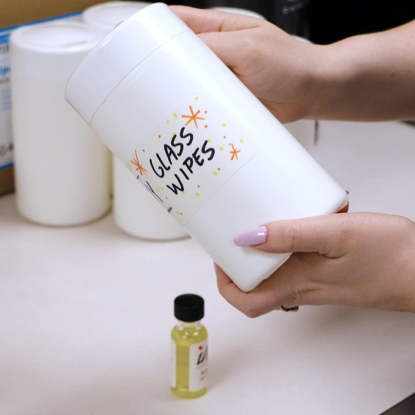 AWOW Professional DIY Empty Canisters for Wipes | Use with our 12pk Refills or Your Own Cloth | Wet Wipes or Dry Wipes, 12 pk