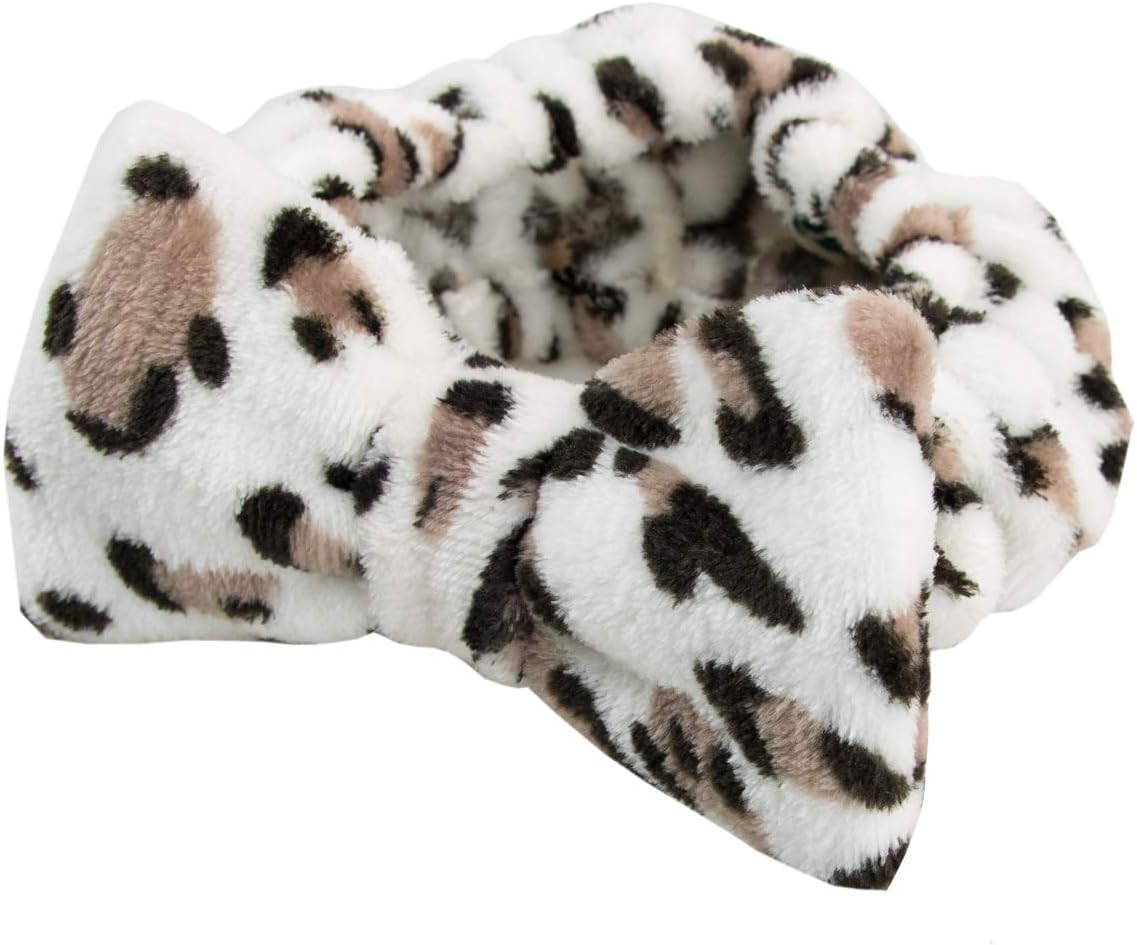 The Vintage Cosmetic Company Peggy Make-up Vintage Headband Hold Back Hair Soft and Comfy Leopard Print