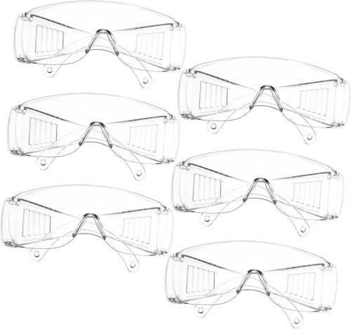BUGUUYO 6 Sets Construction Safety Glasses Full Frame over Safety Eye Protection
