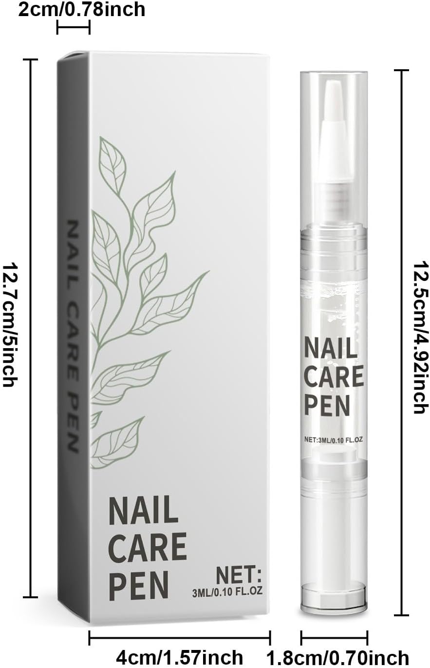 Nail CarePen 3 ml Nail CarePen Nail Re P Air Smooth Strong Clean Nail P Lant Ext Ract Care for Nail Winter Insoles (Silver, 12.5 x 1.8 cm)