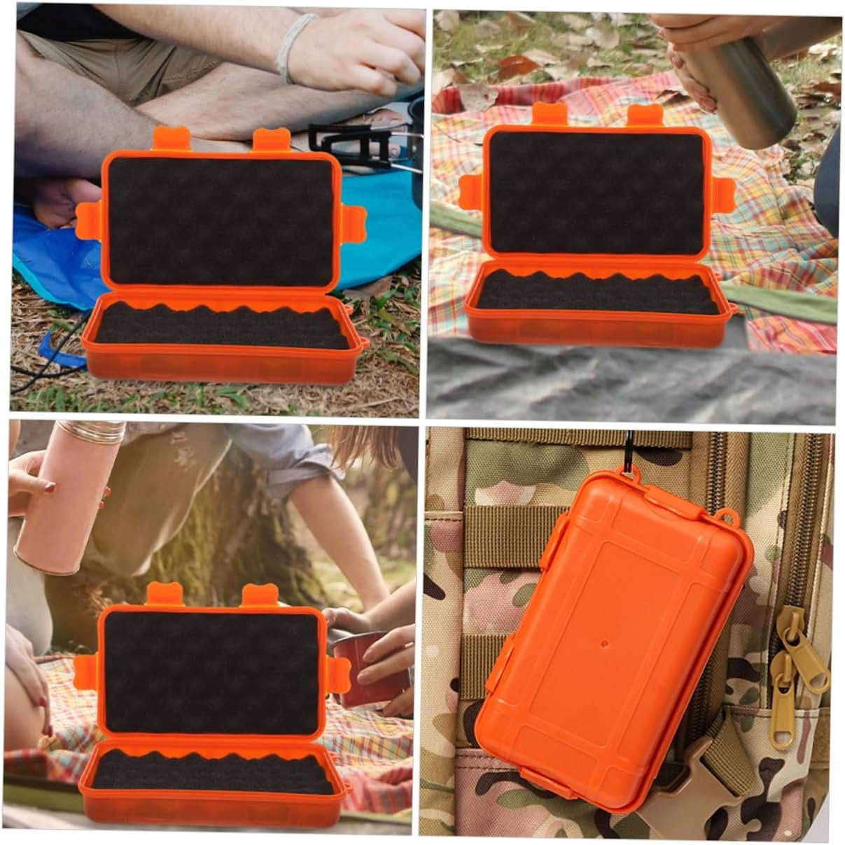 PACKOVE Outdoors Storage Box Survival Supplies Survival Device Organizer Compact