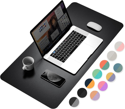 Dual-Side Desk mat (Black+Grey, 31.5" x 15.7")