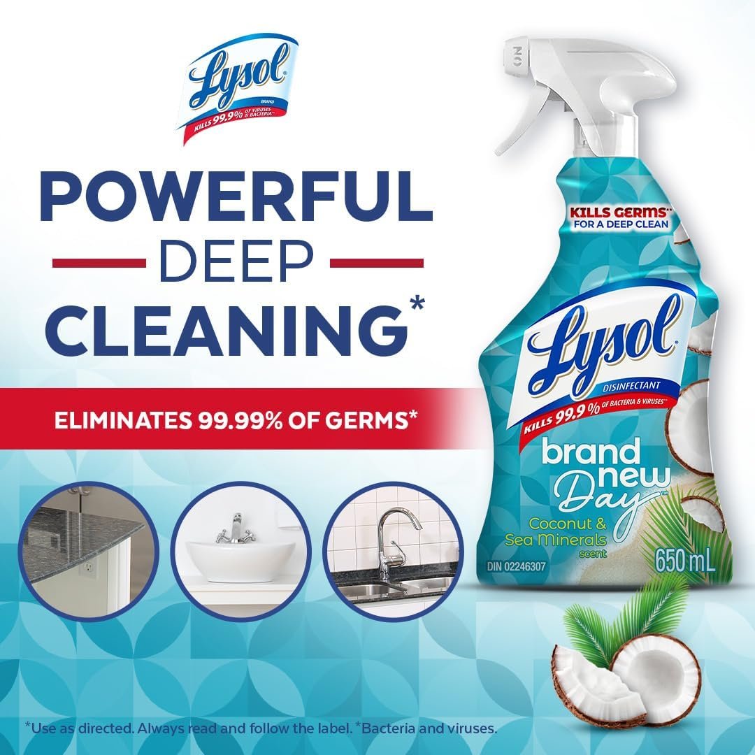 LYSOL ALL PURPOSE CLEANER TRIGGER - New Day Coconut & Sea Minerals 650mL