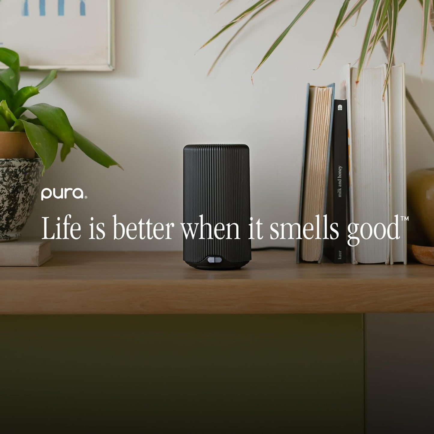 Pura Plus - Smart Fragrance Diffuser for Large Spaces - Automatic Fragrance Vial Detection - Wi-Fi Smart Diffuser for Luxury Home Scenting - Black