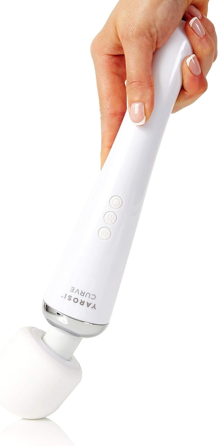 Yarosi Cordless Curve Therapeutic Device - 8 Powerful Speeds and 20 Patterns - For Muscle Aches and Sports Recovery - Rechargeable - Wireless and Travel Friendly - White