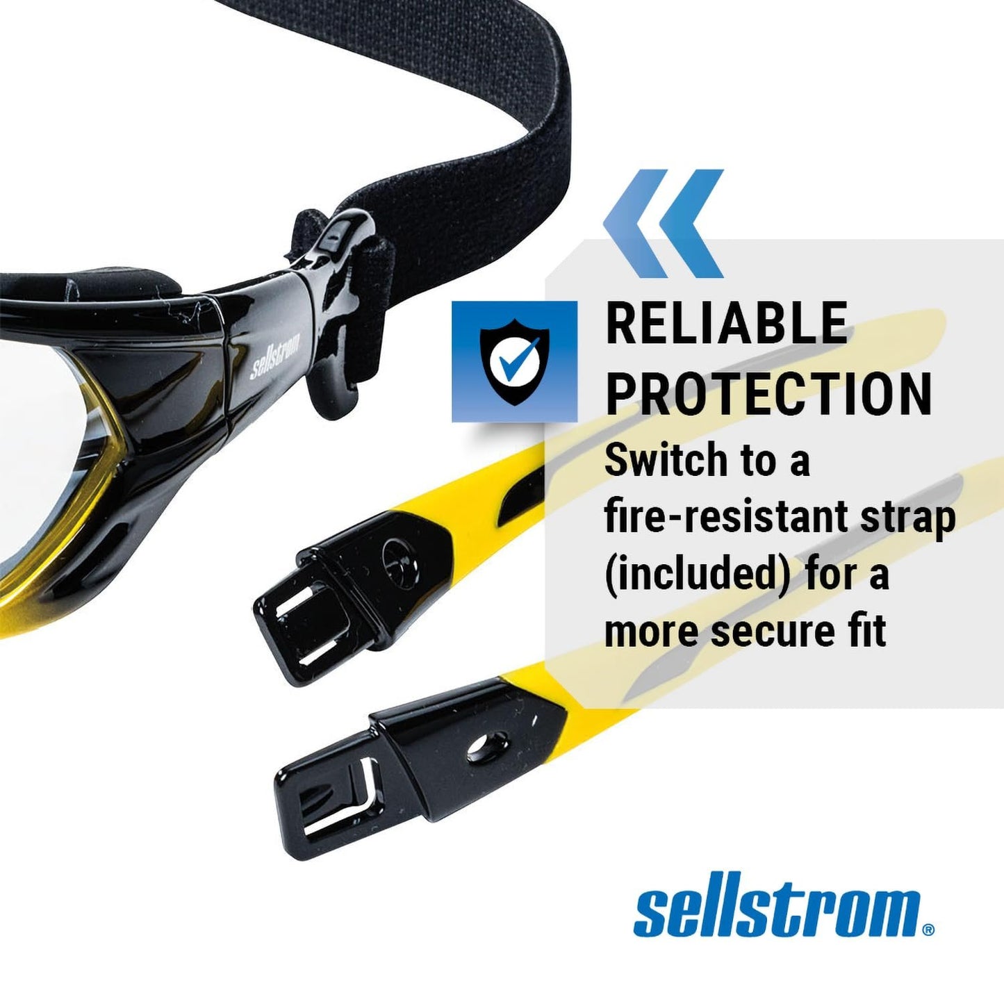 Sellstrom S70002 XPS530 Safety Glasses-Indoor/Outdoor Hard Coat Yellow and Black Standard