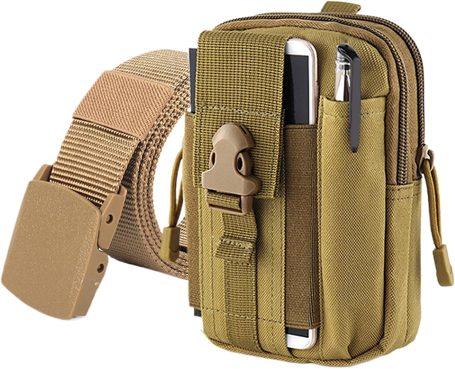 Hiking Fanny Pack, Outdoor Waist Belt Bag, Phone Case Wallet Pouch, Large Capacity Oxford, 6.89x4.72x2.36 inches Belt Gadget Pocket for Smartphone Tools Travel Accessories Gear